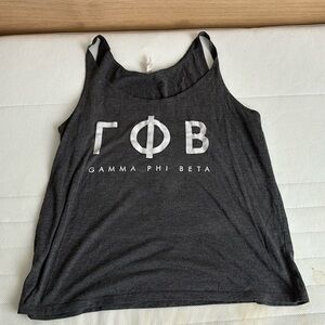 XL Gamma Phi Beta Grey Tank Top